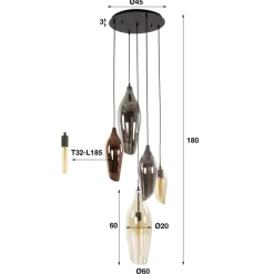 Hanglamp Cocoon Mix Getrapt 5L