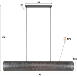 Hanglamp Koker Mesh XL 7L