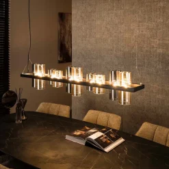 Hanglamp Mixed Glass 10 Lichts