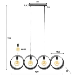 Hanglamp Ring geperforeerd L