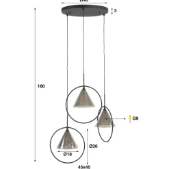 Hanglamp Ring Getrapt 3L