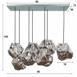 Hanglamp Rocky 7-lichts