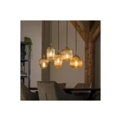 Hanglamp Stripe Glass Mix 5-lichts