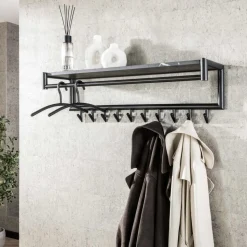 Kapstok 10 haaks roede-hoedenplank