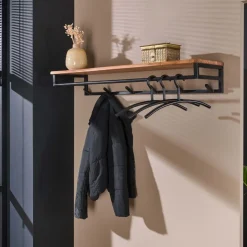 Kapstok Custom 6 haken hoedenplank