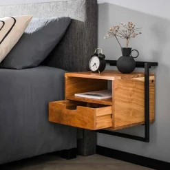 Nachtkastje Air Solid 1LA + Open Vak