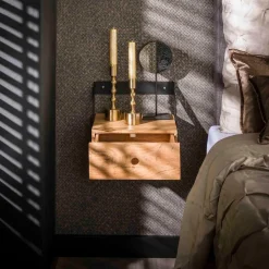 Nachtkastje Hangend Strip, Set Van 2