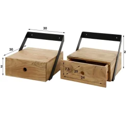 Nachtkastje Hangend Strip, Set Van 2