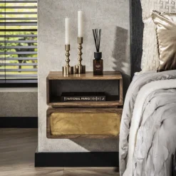 Nachtkastje 1L brass