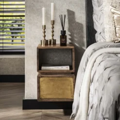 Nachtkastje 1L XS brass