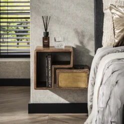 Nachtkastje Set/2 brass