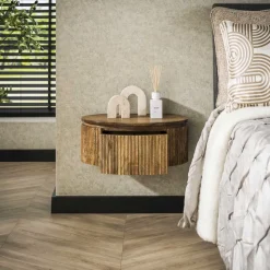 Nachtkastje wave rond