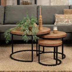 Salontafel Borneo, set van 3