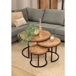 Salontafel Borneo, set van 3