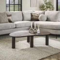 Salontafel 110cm niervormig Maya teak