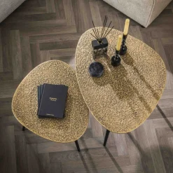 Salontafel Driehoekig Metallic, Set Van 2