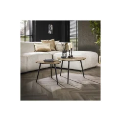 Salontafel Driehoekig Metallic, Set Van 2