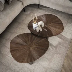 Salontafel set/2 driehoekig Maya teak