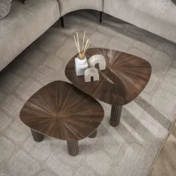 Salontafel set/2 vierhoekig Maya teak