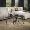 Salontafel vierhoekig metallic, set van 3