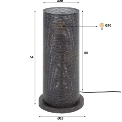 Tafellamp Koker Mesh 3L