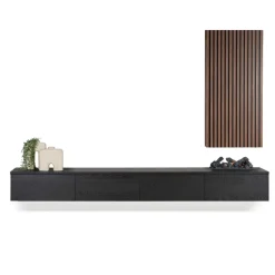 TV-meubel Alessio | Zwevend incl. haard & schouw