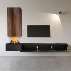 TV-meubel Alessio | Zwevend incl. haard & schouw