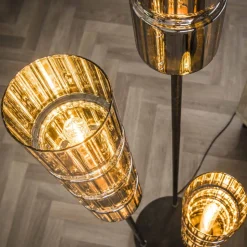 Vloerlamp Cilinder Glas Getrapt 3L