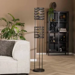 Vloerlamp Metal Blinds 2-lichts