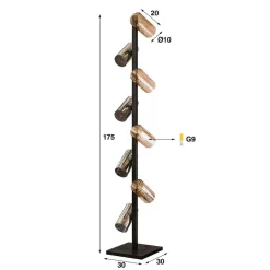 Vloerlamp Mixed Glass 8 Lichts