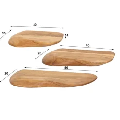 Wandplank Organic set van 3